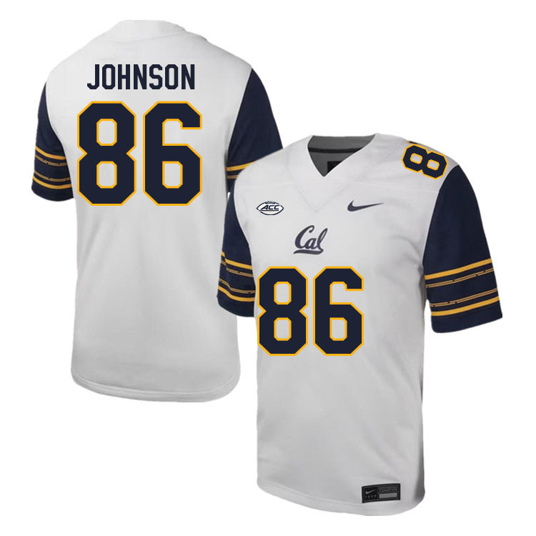 Men #86 Jeffrey Johnson California Golden Bears ACC Conference College Football Jerseys Stitched Sal